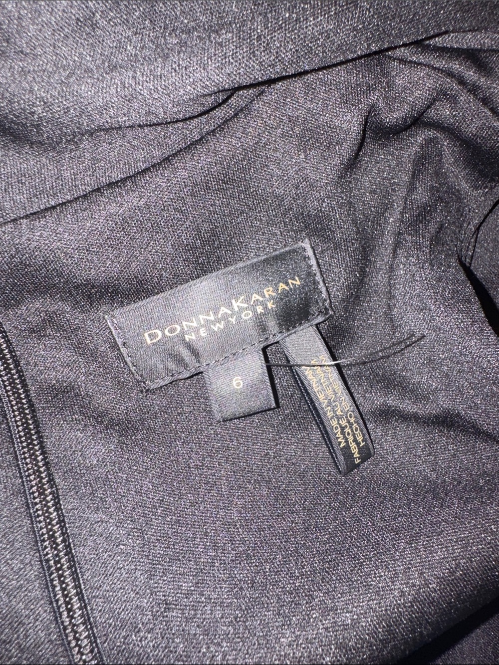 NEW Donna Karan New York Belt Detail Black Sheath Maxi Dress sz 6 - Picture 9 of 10
